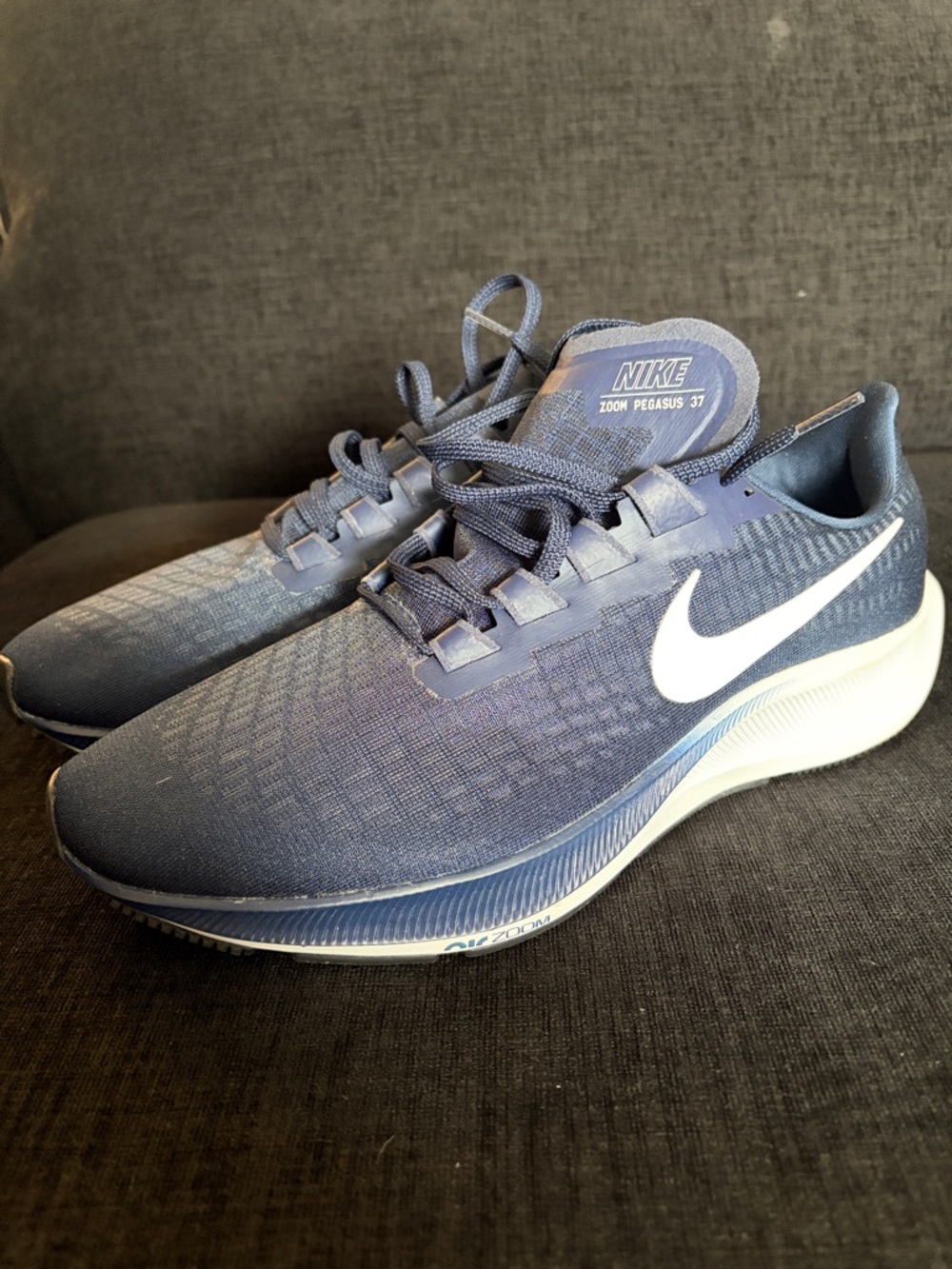 Nike Zoom Pegasus 37 Men’s Running Shoes - Blue/White